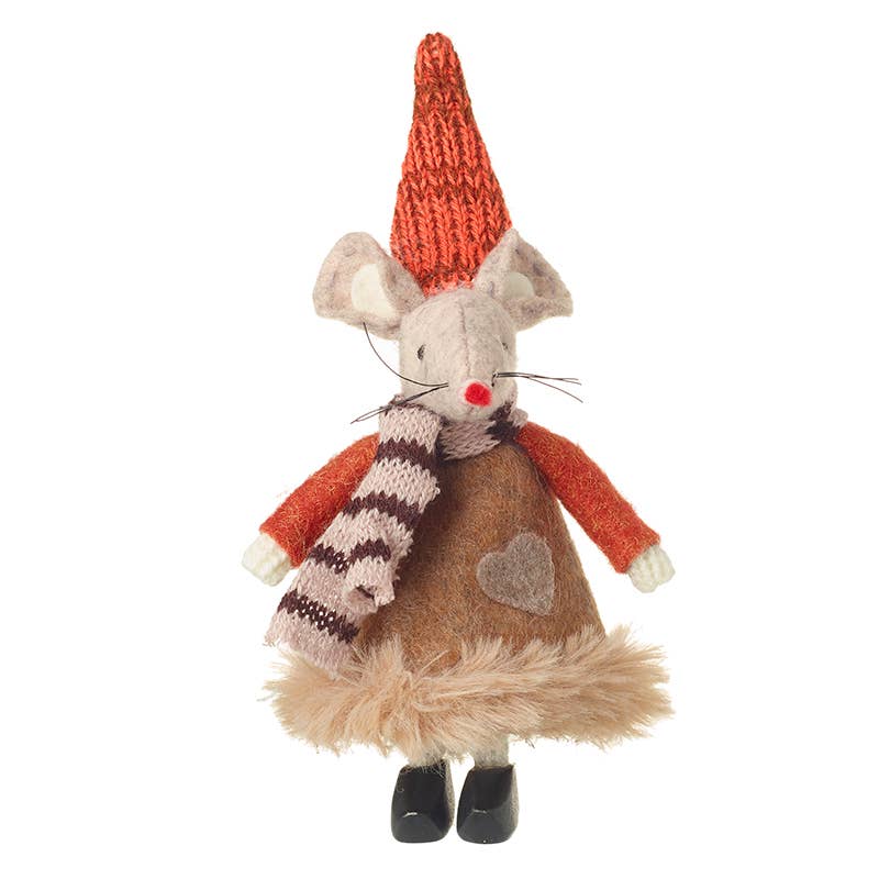 Autumn Mouse in Fluffy Dress