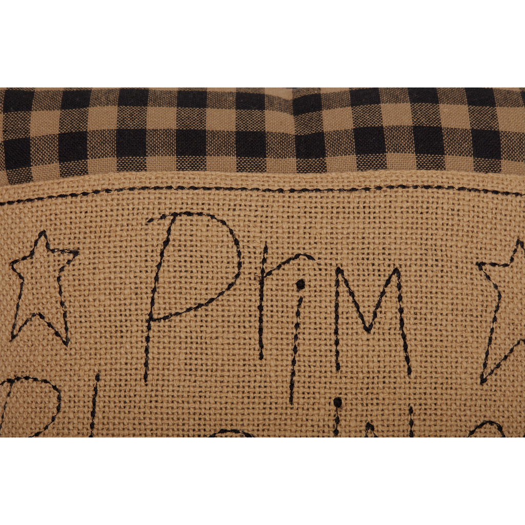 Small Black Check Prim Blessings Cushion