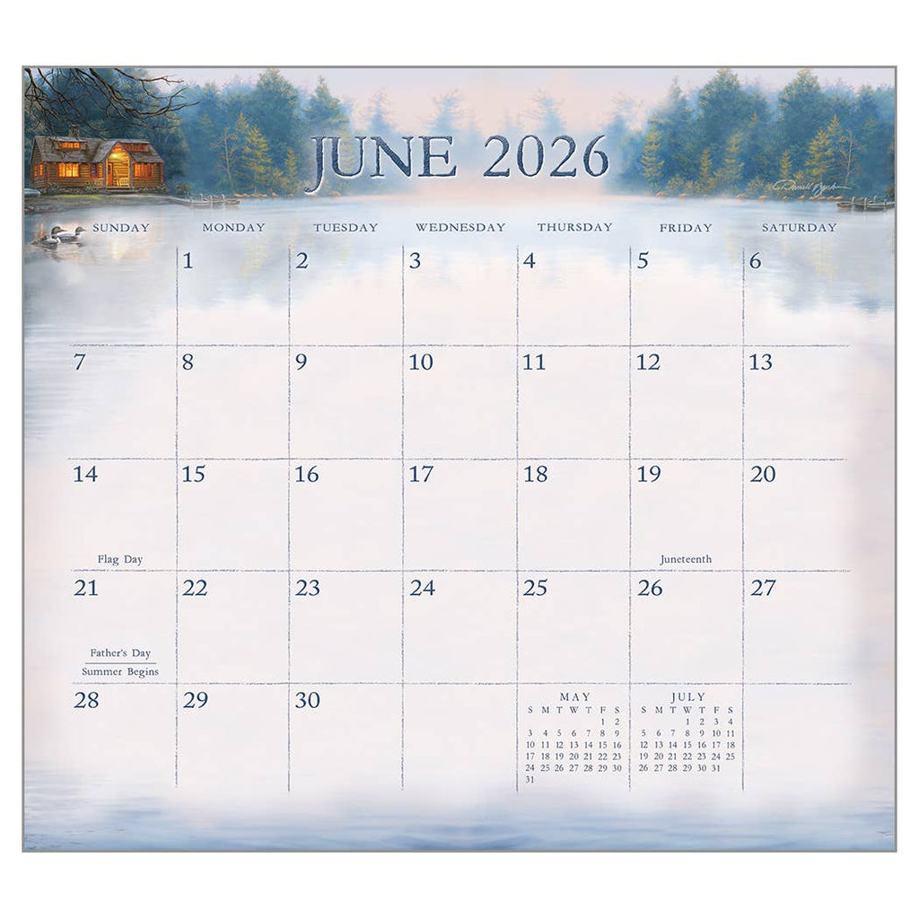 The Legacy Cabin View 2026 Wall Calendar