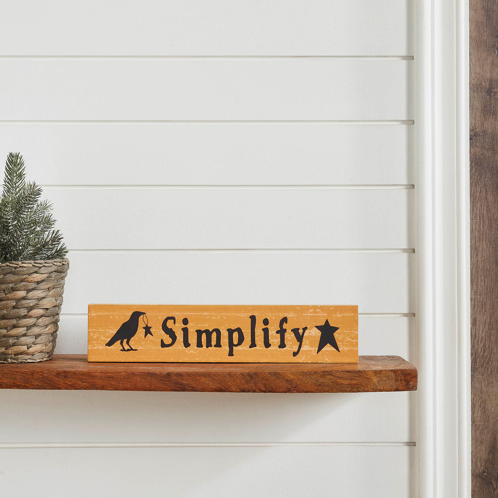 Simplify Sign with Crow and Star