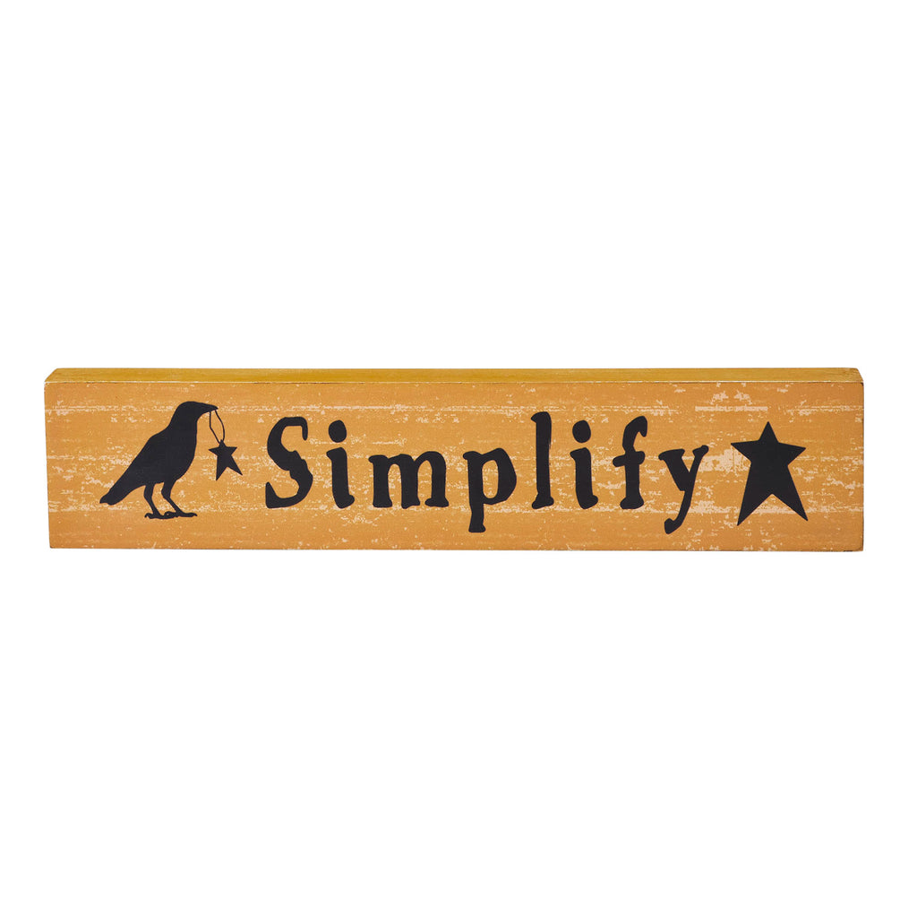 Simplify Sign with Crow and Star