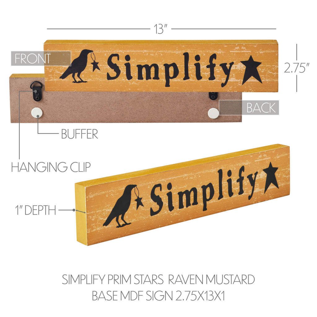 Simplify Sign with Crow and Star