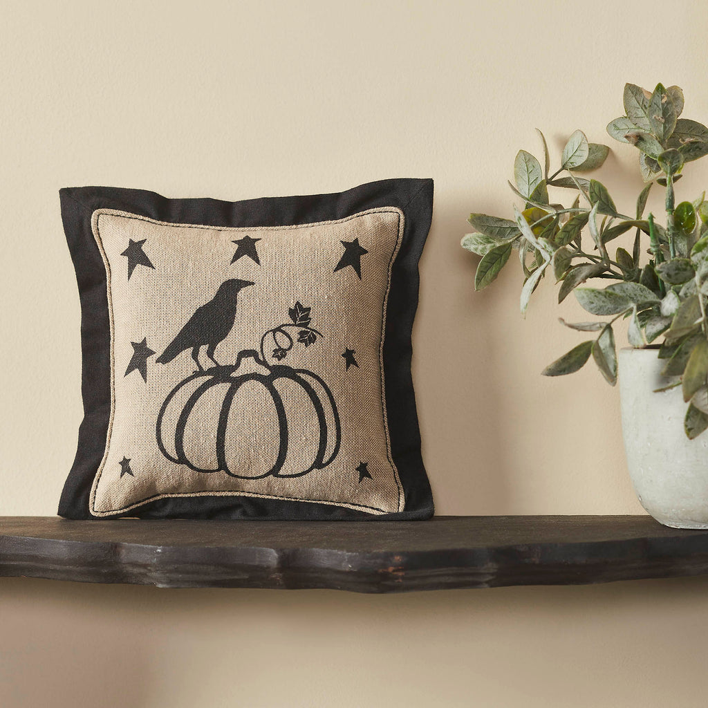 Raven Harvest Mini Primitive Pumpkin Cushion