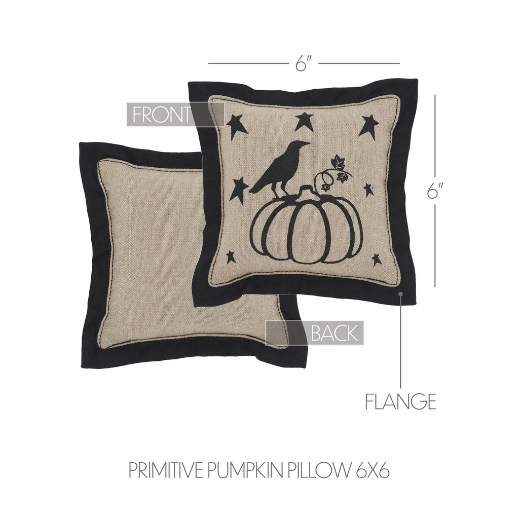 Raven Harvest Mini Primitive Pumpkin Cushion
