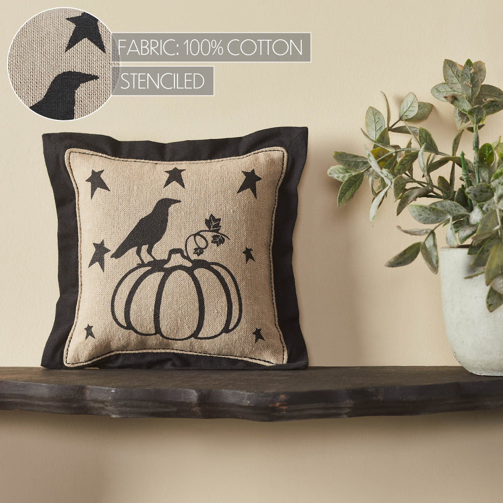 Raven Harvest Mini Primitive Pumpkin Cushion