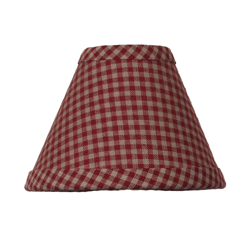 Newbury Gingham Barn Red 6" Lampshade
