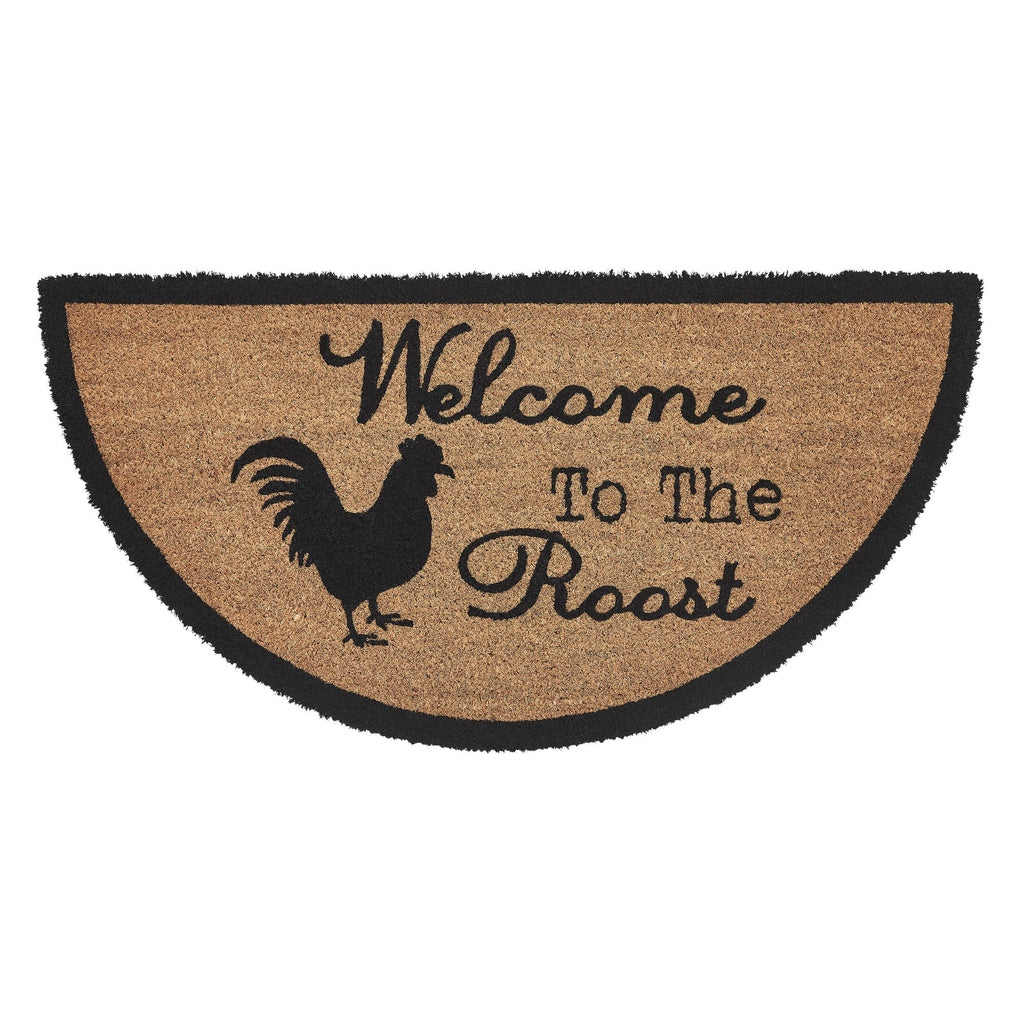 Welcome to the Roost Half Circle Doormat