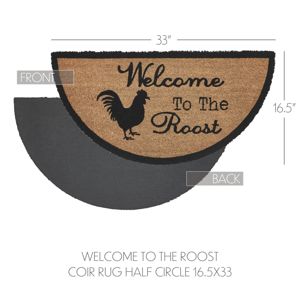 Welcome to the Roost Half Circle Doormat