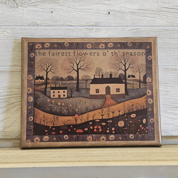 The Fairest Flowers Folk Art Canvas