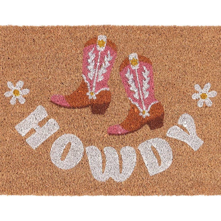 Howdy Cowboy Boot Doormat
