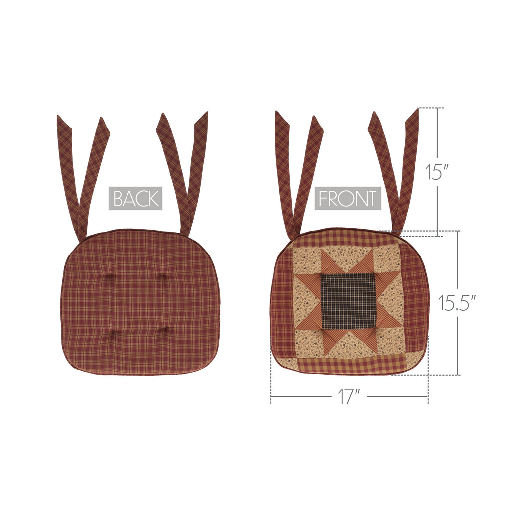 Maisie Check Patchwork Cotton Chair Pad