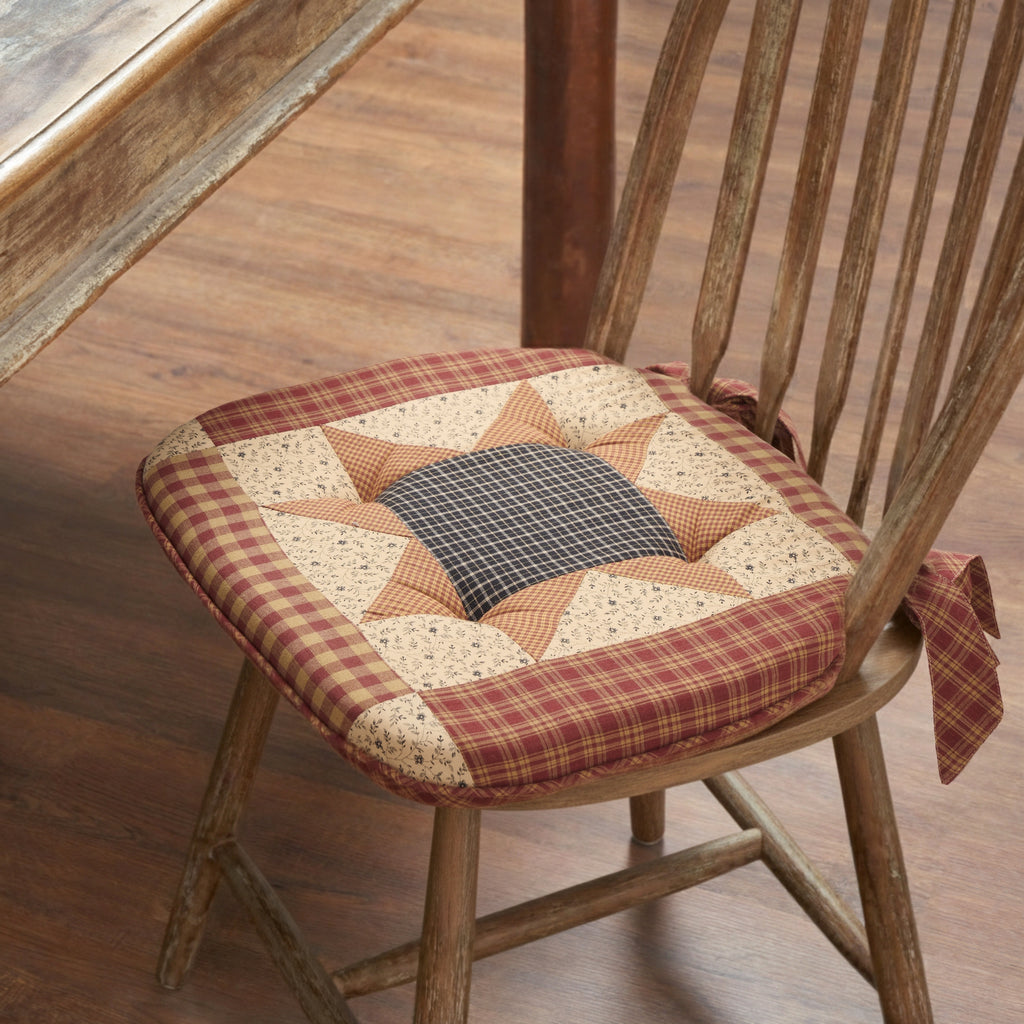 Maisie Check Patchwork Cotton Chair Pad
