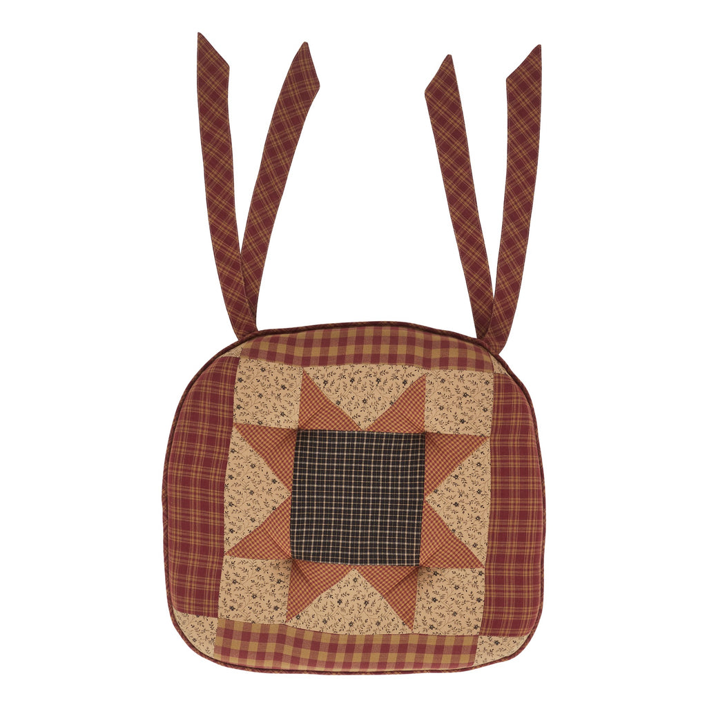 Maisie Check Patchwork Cotton Chair Pad