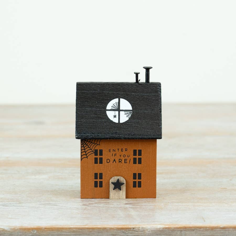 Enter if you Dare Wooden Halloween House