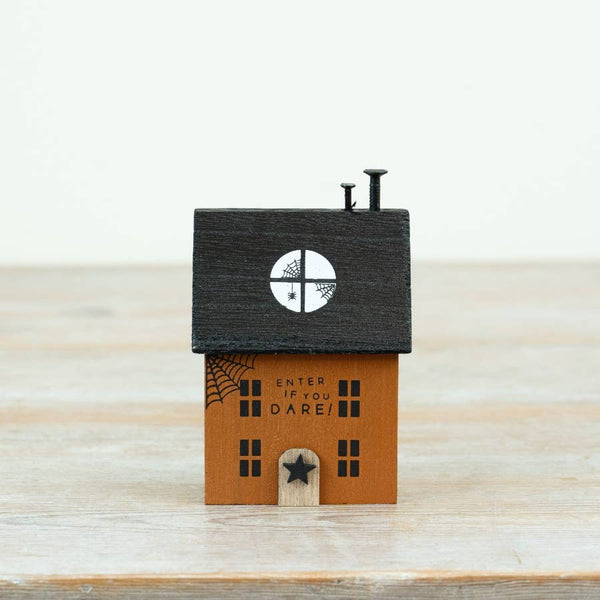 Enter if you Dare Wooden Halloween House