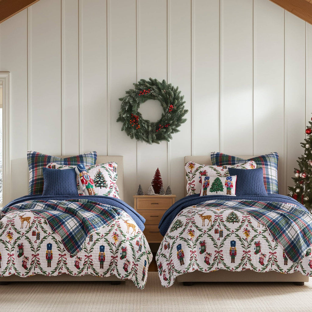 Festive Nutcrackers Single Quilt Set