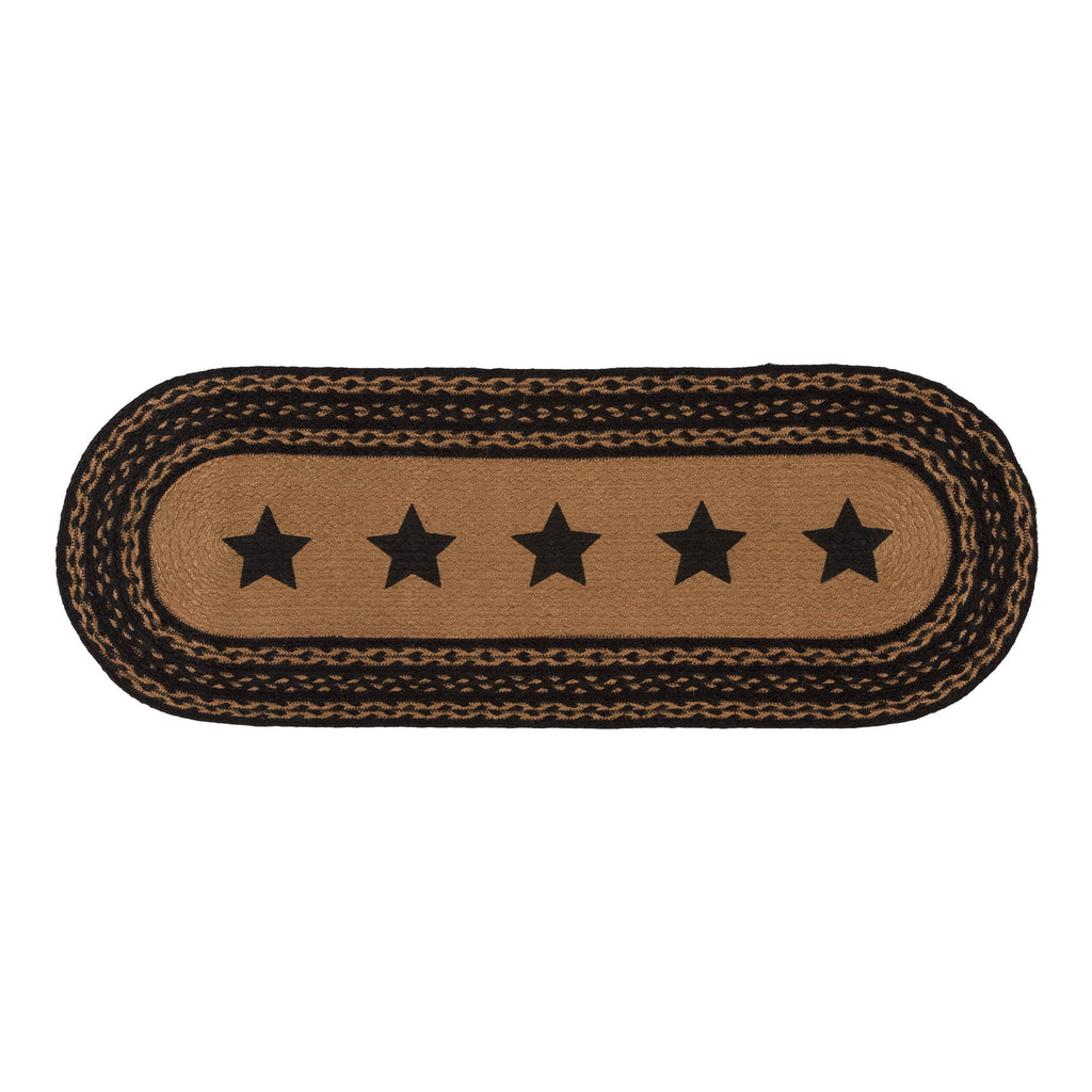 Farmhouse Jute Table Runner with Stars