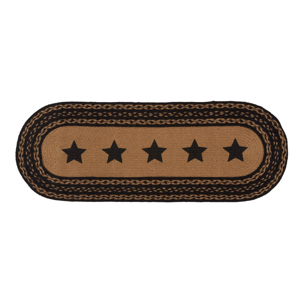 Farmhouse Jute Table Runner with Stars