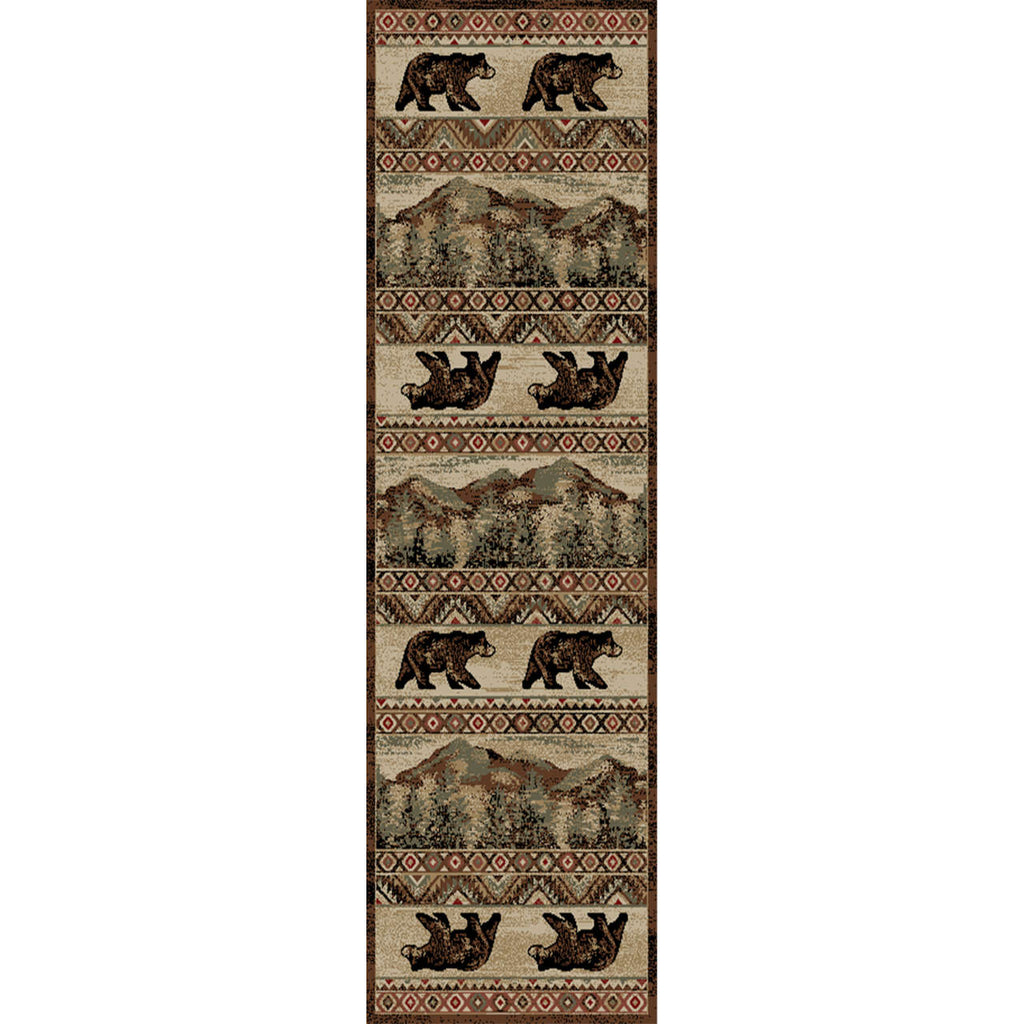 Large Sunset Gap Log Cabin Style Rug