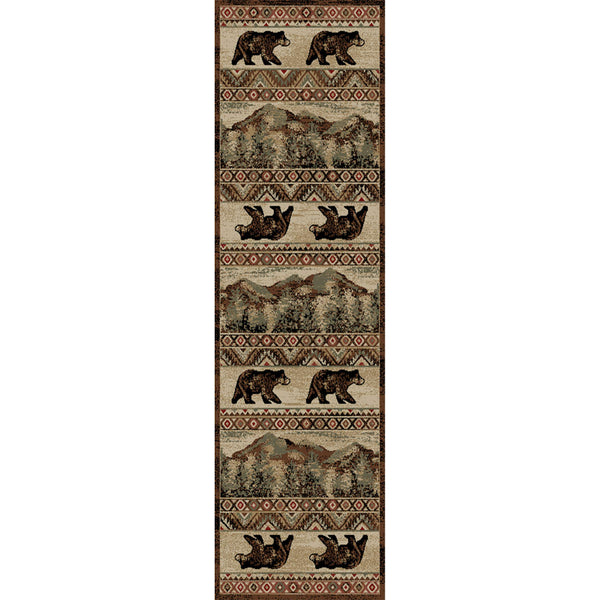 Large Sunset Gap Log Cabin Style Rug