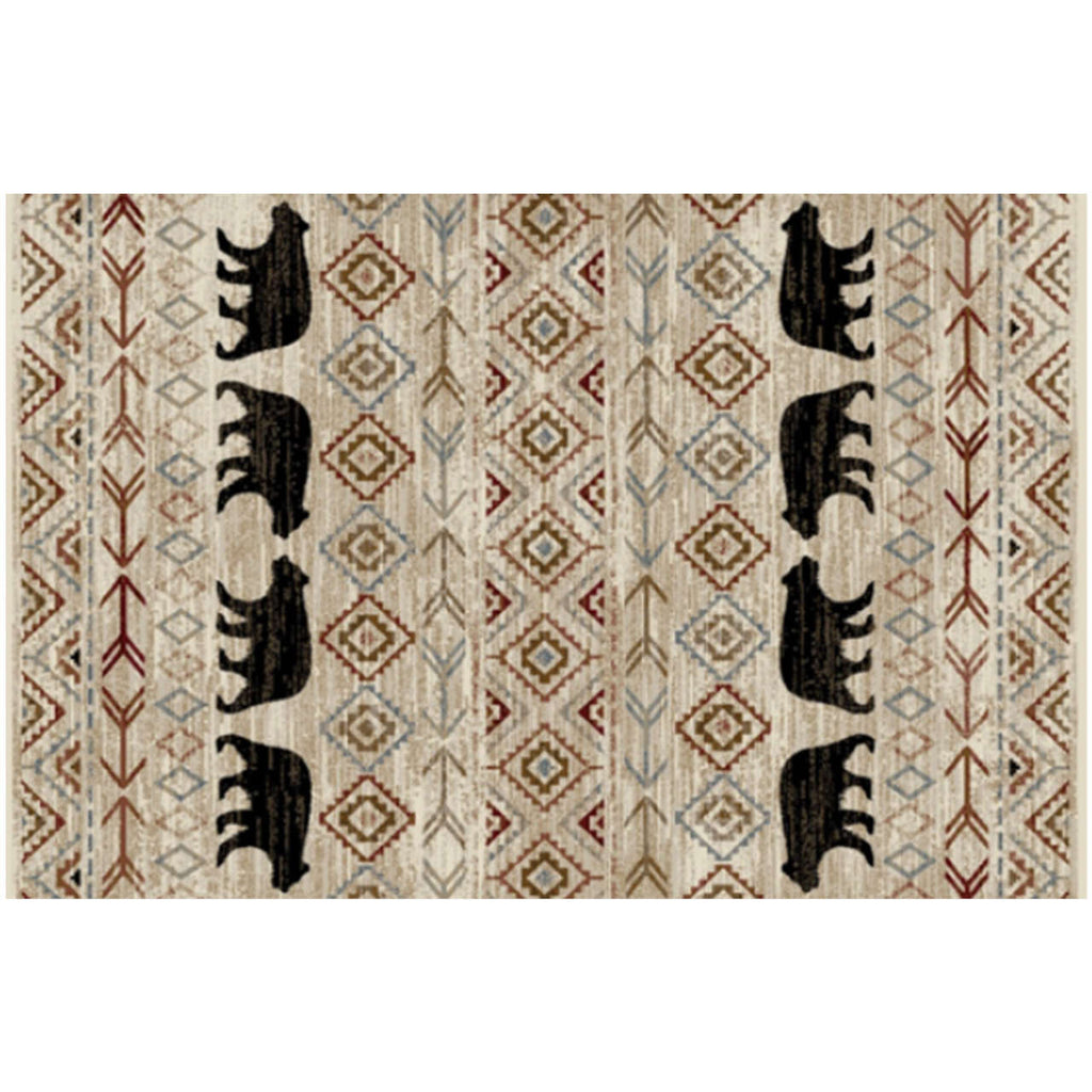 Rustic Southwestern Motifs and Bear Rug