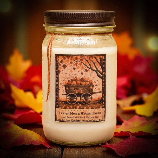 Falling Leaves Soy Mason Jar Candle