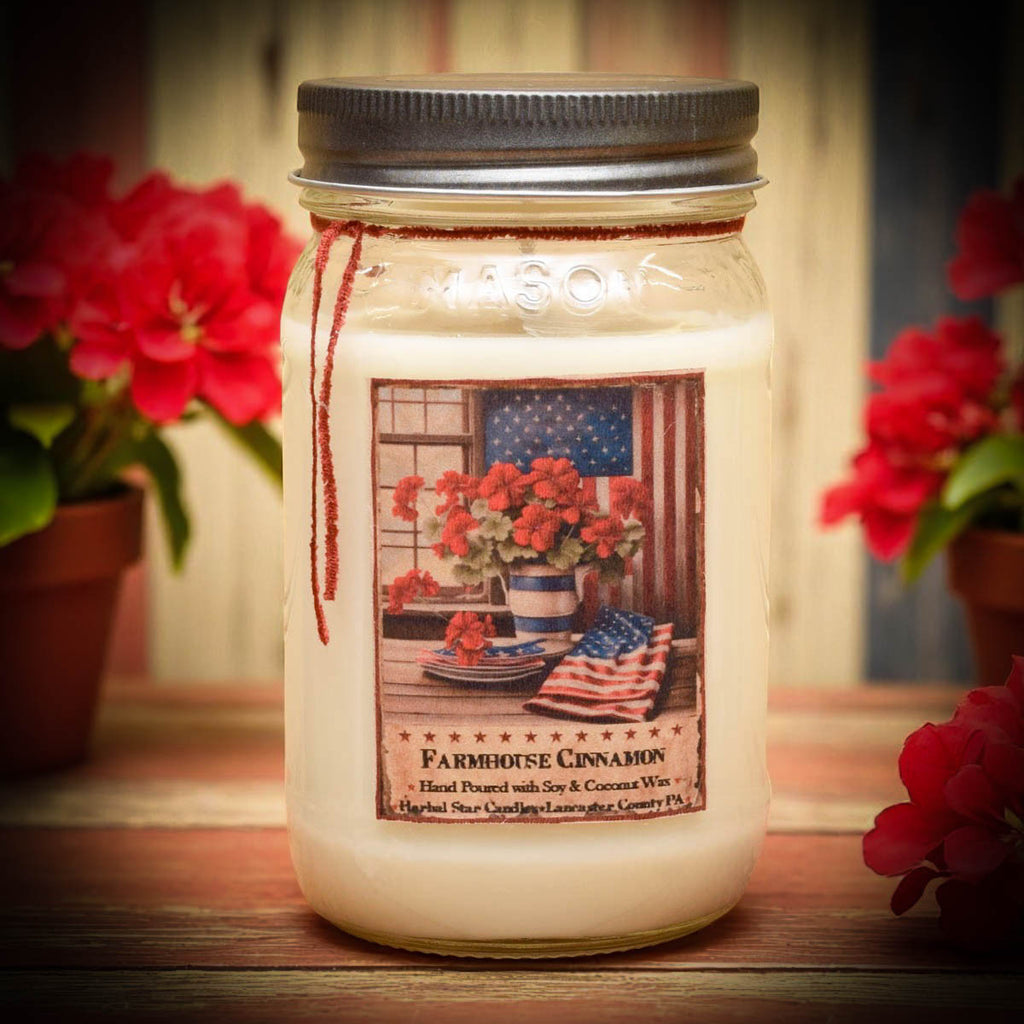 Farmhouse Cinnamon Soy Mason Jar Candle