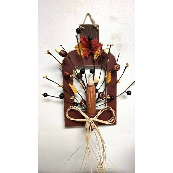 Hanging Pumpkin with Timer Candle