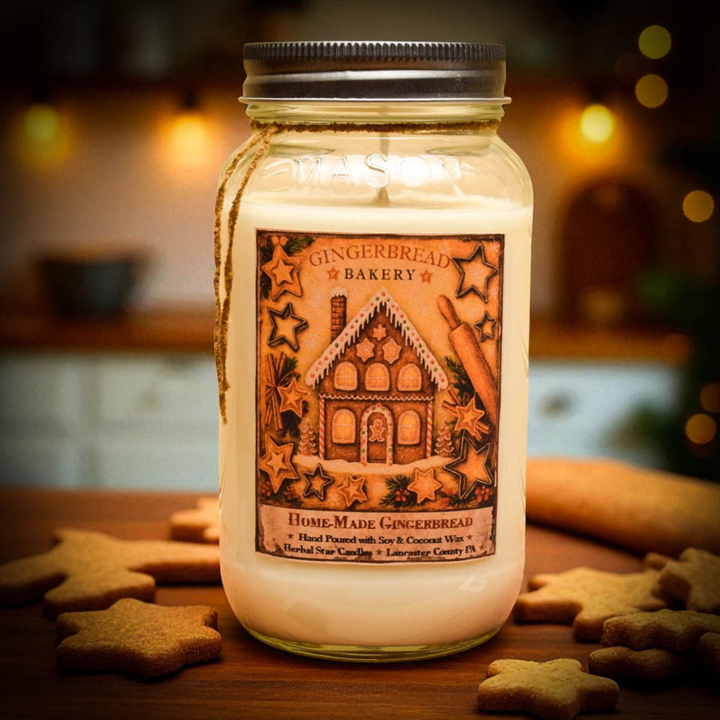 Homemade Gingerbread 24oz Soy Mason Jar Candle