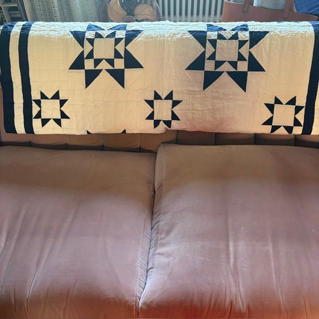 Navy Guiding Star Throw Quilt