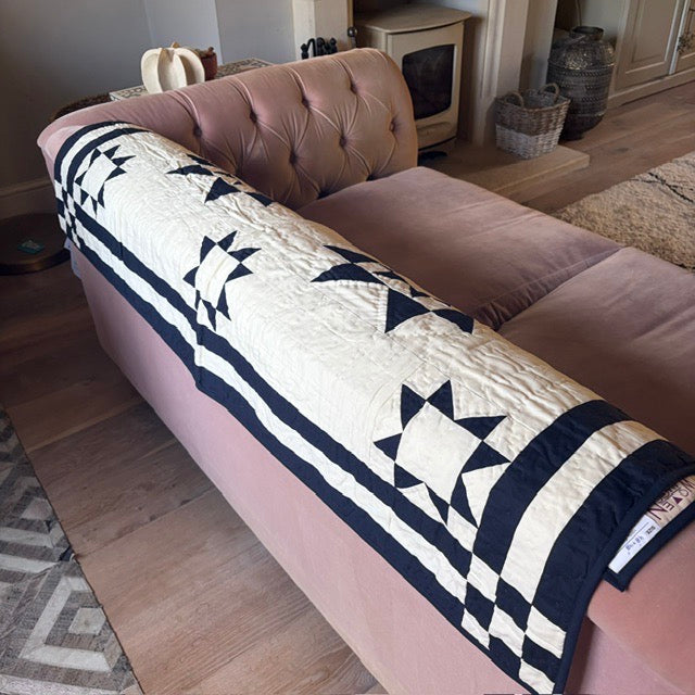 Navy Guiding Star Throw Quilt