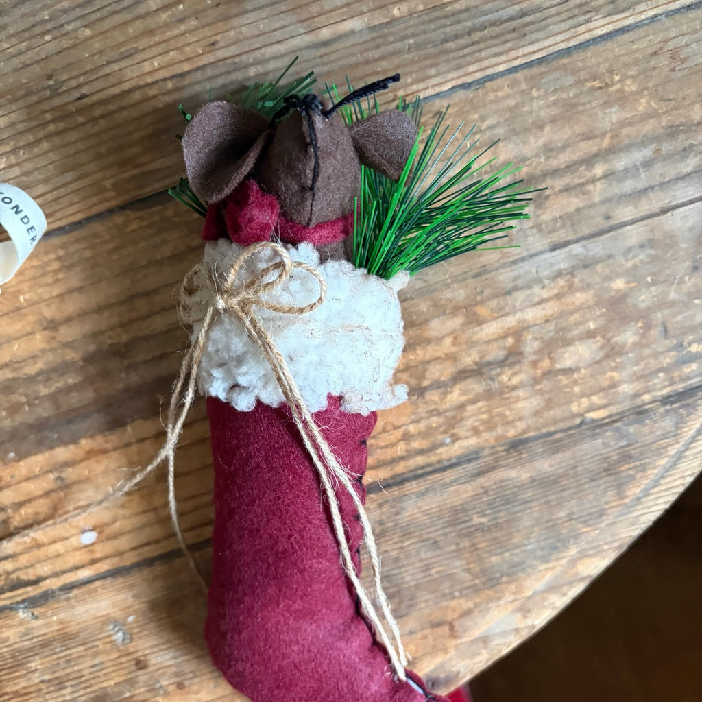 Mouse in Stocking Decoration
