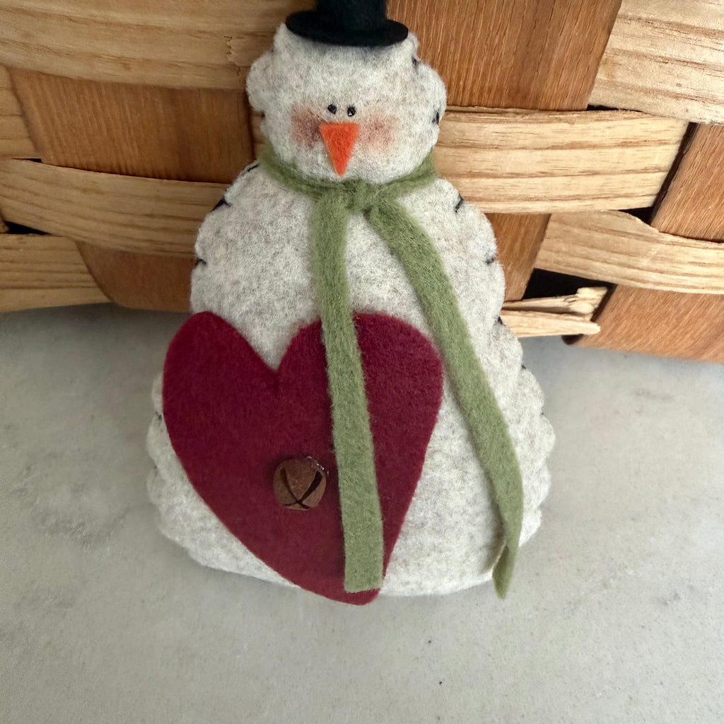 Handmade Little Stuffed Snowman Decoration