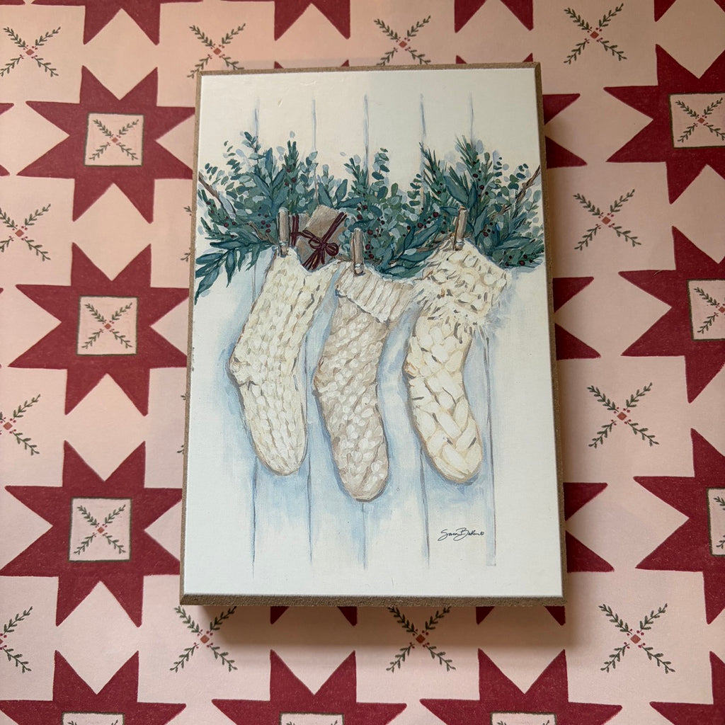 Stockings Were Hung Block Sign