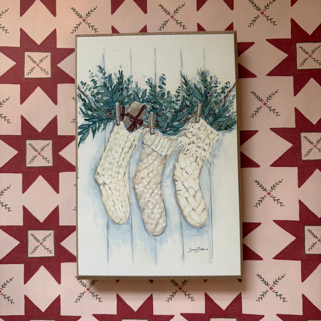 Stockings Were Hung Block Sign