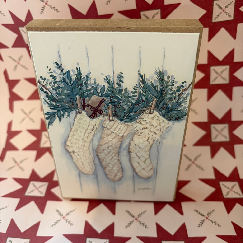 Stockings Were Hung Block Sign