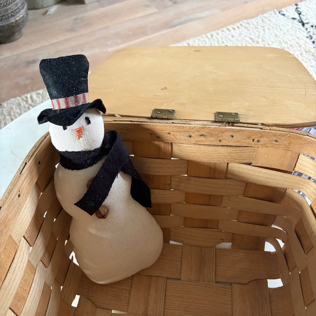 Handmade Snowman with Top Hat