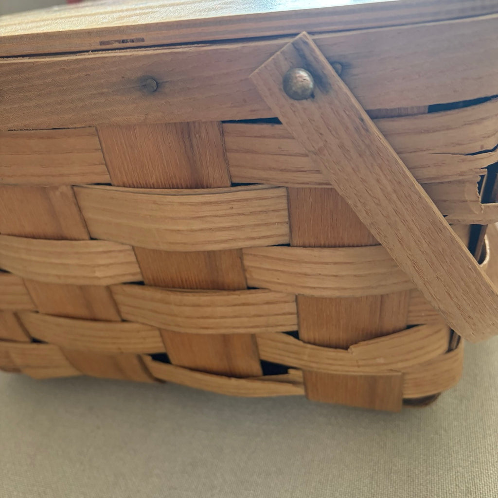 Vintage Basket with Festive Geese