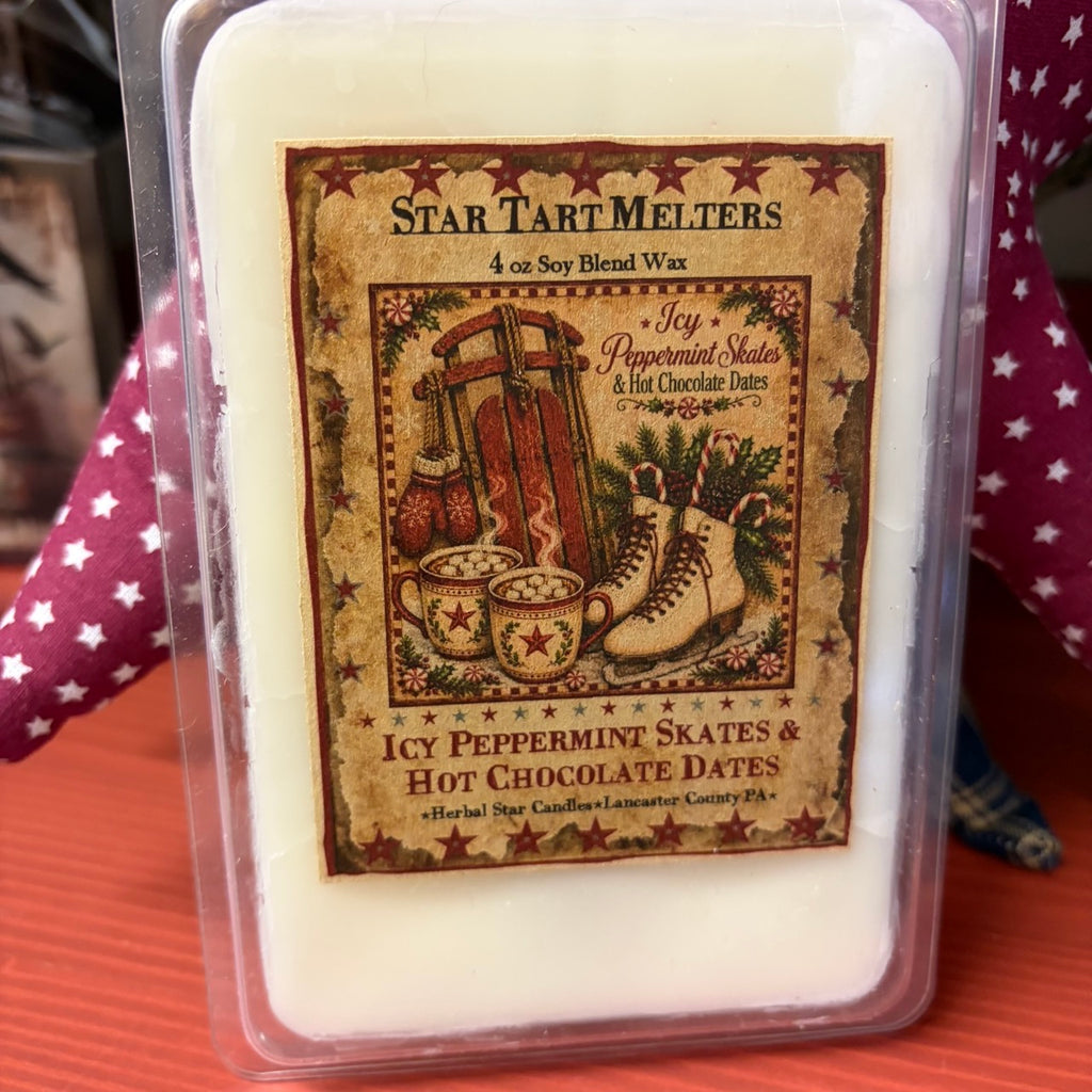 Icy Peppermint Skates & Hot Chocolate Dates Soy Star Wax Melts