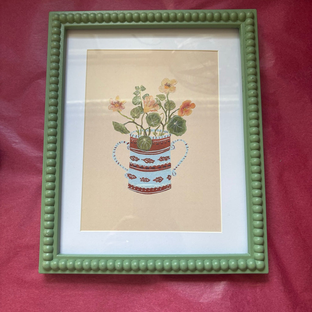 A5 Apricot Nasturtiums Print