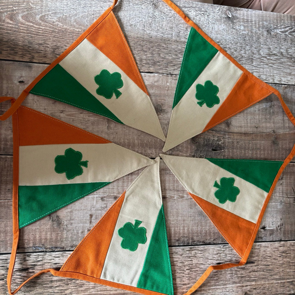 Irish Shamrock Embroidered Bunting