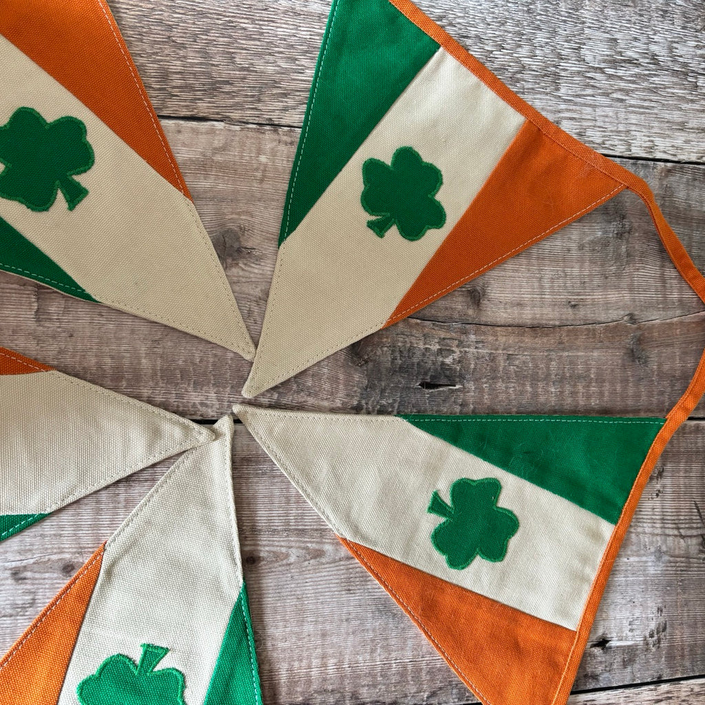 Irish Shamrock Embroidered Bunting