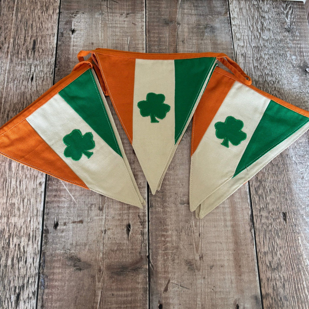 Irish Shamrock Embroidered Bunting