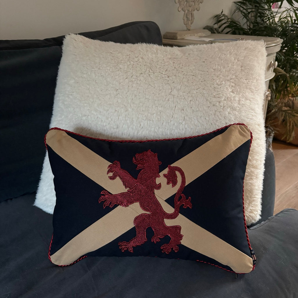 Scottish Flag Cushion with Lion Rampant