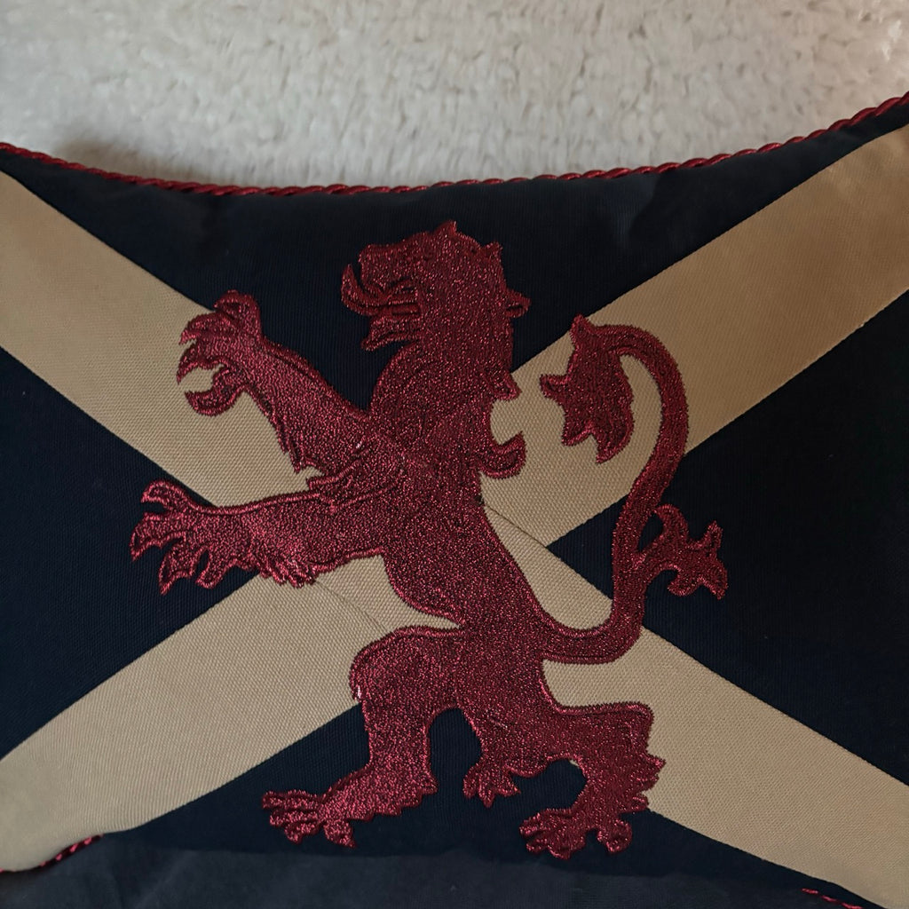 Scottish Flag Cushion with Lion Rampant
