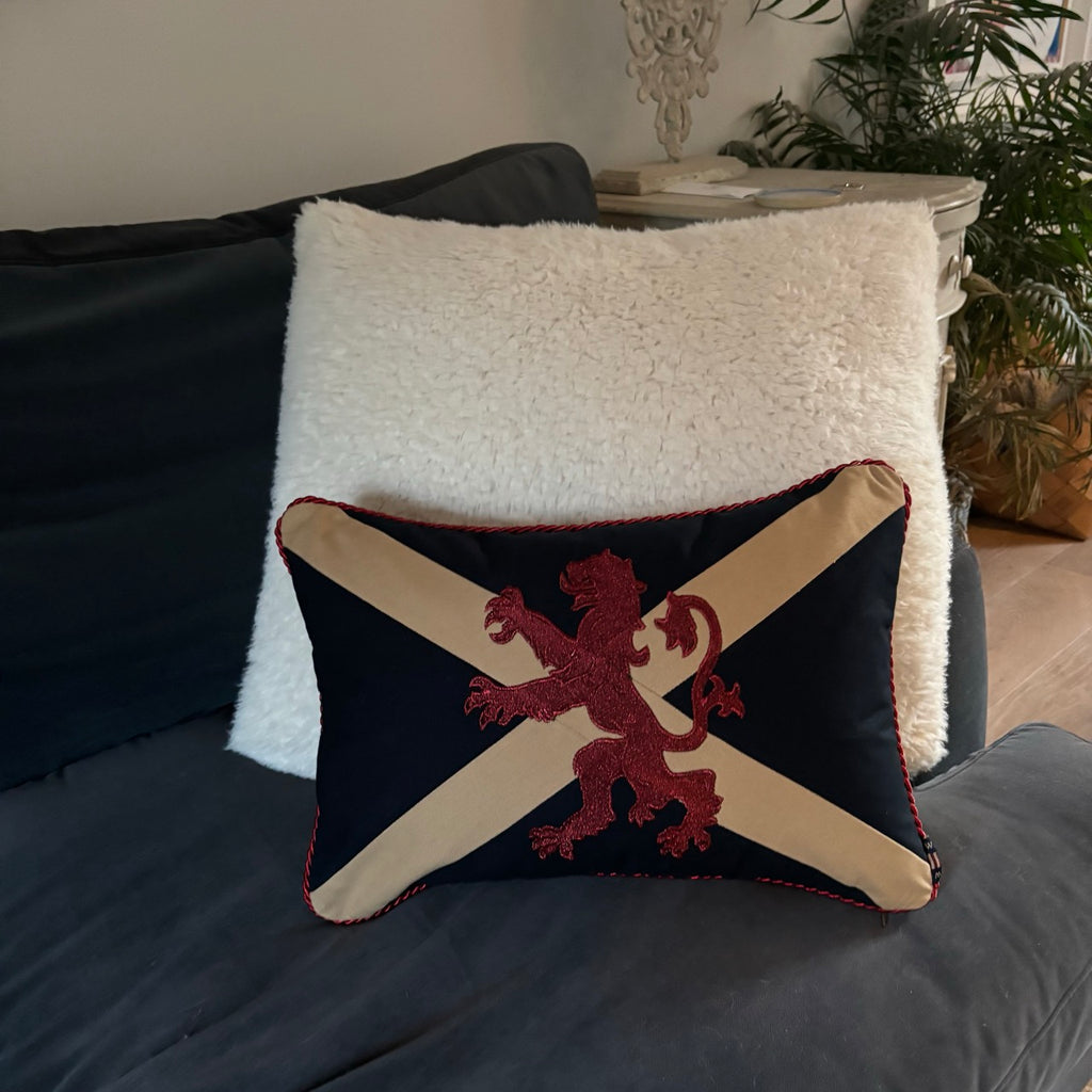 Scottish Flag Cushion with Lion Rampant