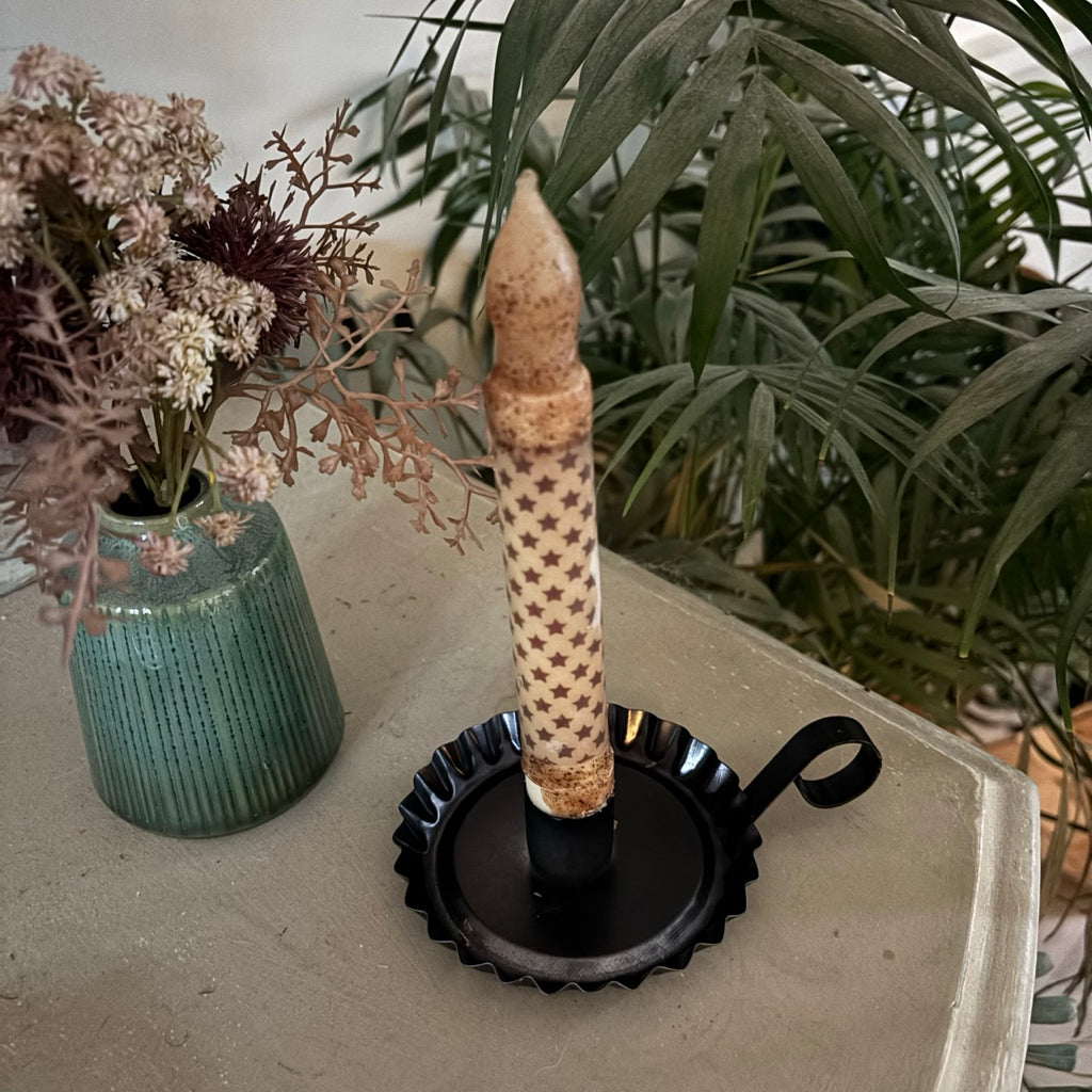 Red Stars Timer Candle