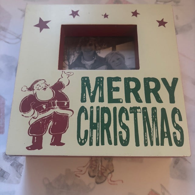 Retro Merry Christmas Photo Frame