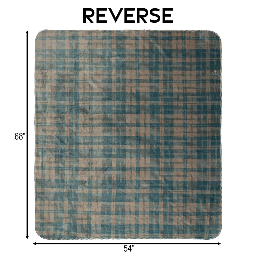 Deer Stand Reversible Plush Throw