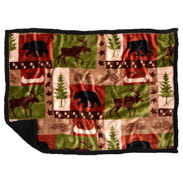Patchwork Lodge Dog Blanket
